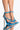 Front View Sinful Pleasures Strappy Stiletto Sandal In Blue