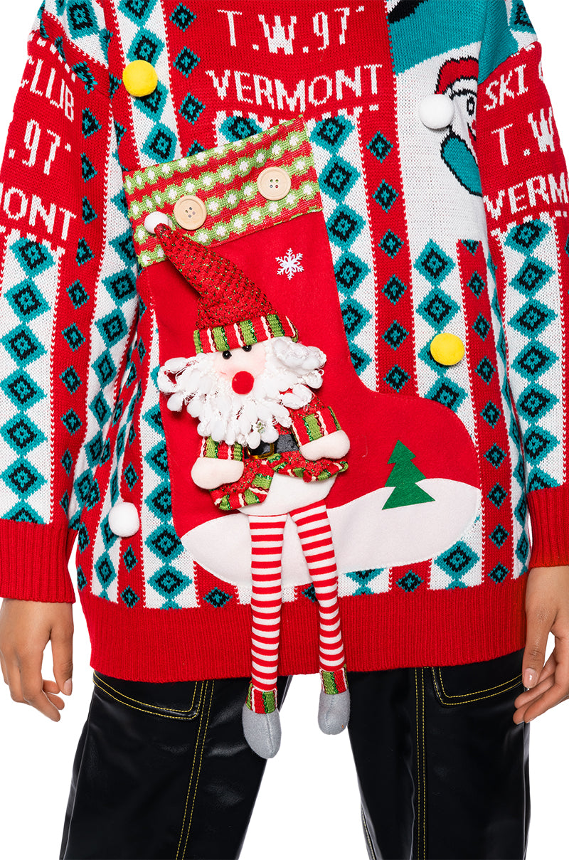 Extra View Ski Club Holiday Sweater