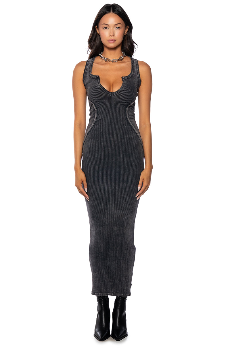 SLAY THE DAY MINERAL WASH MAXI DRESS AKIRA SLAY THE DAY MINERAL WASH MAXI DRESS AKIRA