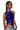 Side View Sleek Vinyl One Shoulder Top In Purple