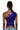 Extra View Sleek Vinyl One Shoulder Top In Purple