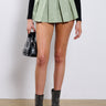 Front View Sleep Walking Suede Mini Skort