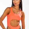 Front View Sleeveless Disco Cutout Cheeky Bodysuit