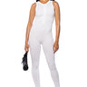 Front View Sleeveless Jumpsuit With Zipper