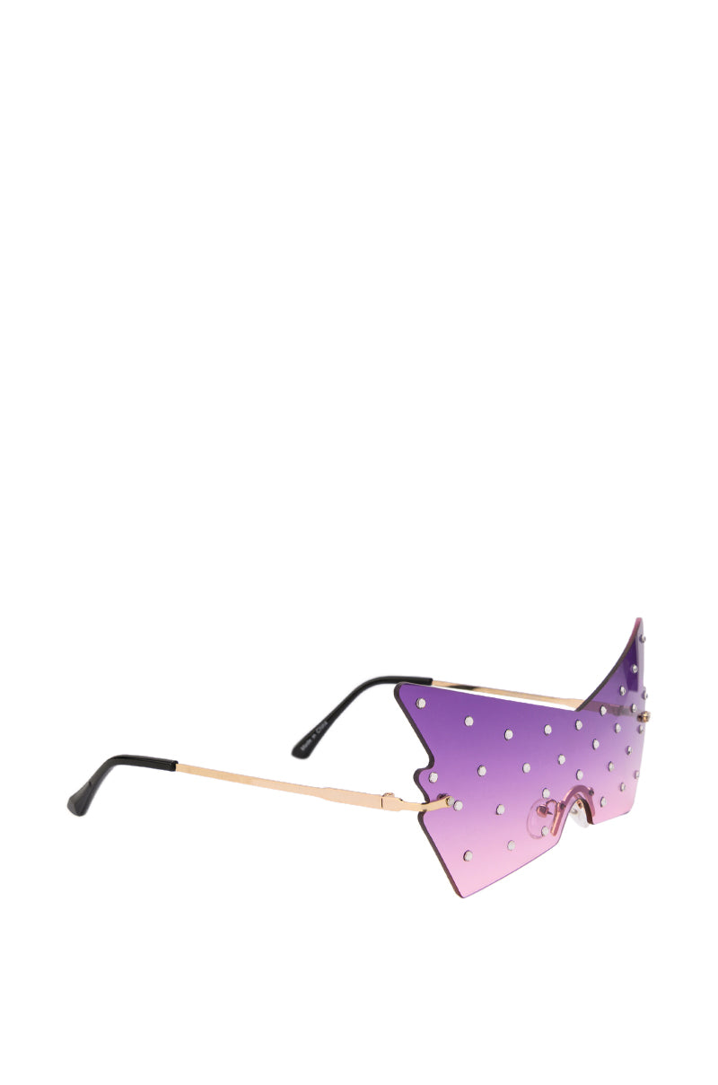 Back View Slight Work Embellished Sunnies