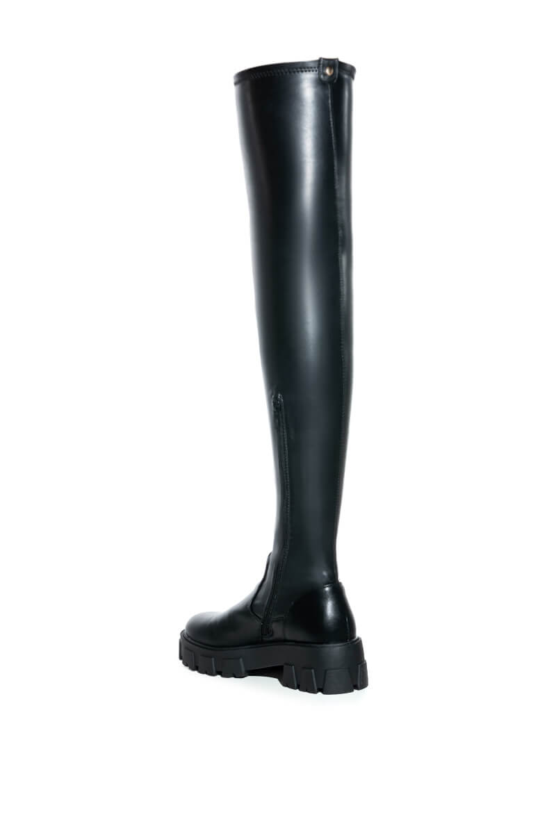 Detail View **slim Fit** Azalea Wang Late Nights Fitted Over The Knee Flatform Boot