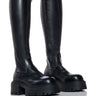 Front View **slim Fit** Azalea Wang Lynx Boot With 4 Way Stretch In Black