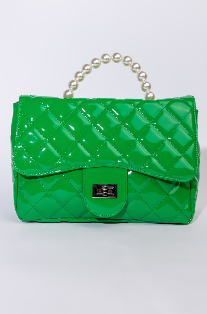 Side View Slimey Green Purse