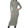 Front View Slink My Way Knit Maxi Dress