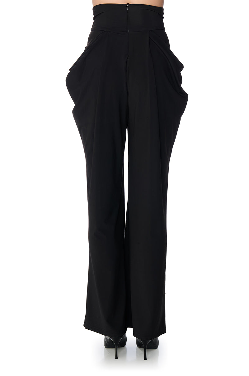 Full View Slinky High Waist Wide Leg Stretch Trouser 4