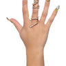 Front View Slither Cocktail Ring