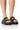 Front View Slow Motion Flat Sandal In Black