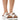 Front View Slow Motion White Flatform Sandal