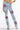 Front View Smiley Faces Rhinestone High Rise Straight Leg Jeans