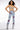 Side View Smiley Faces Rhinestone High Rise Straight Leg Jeans