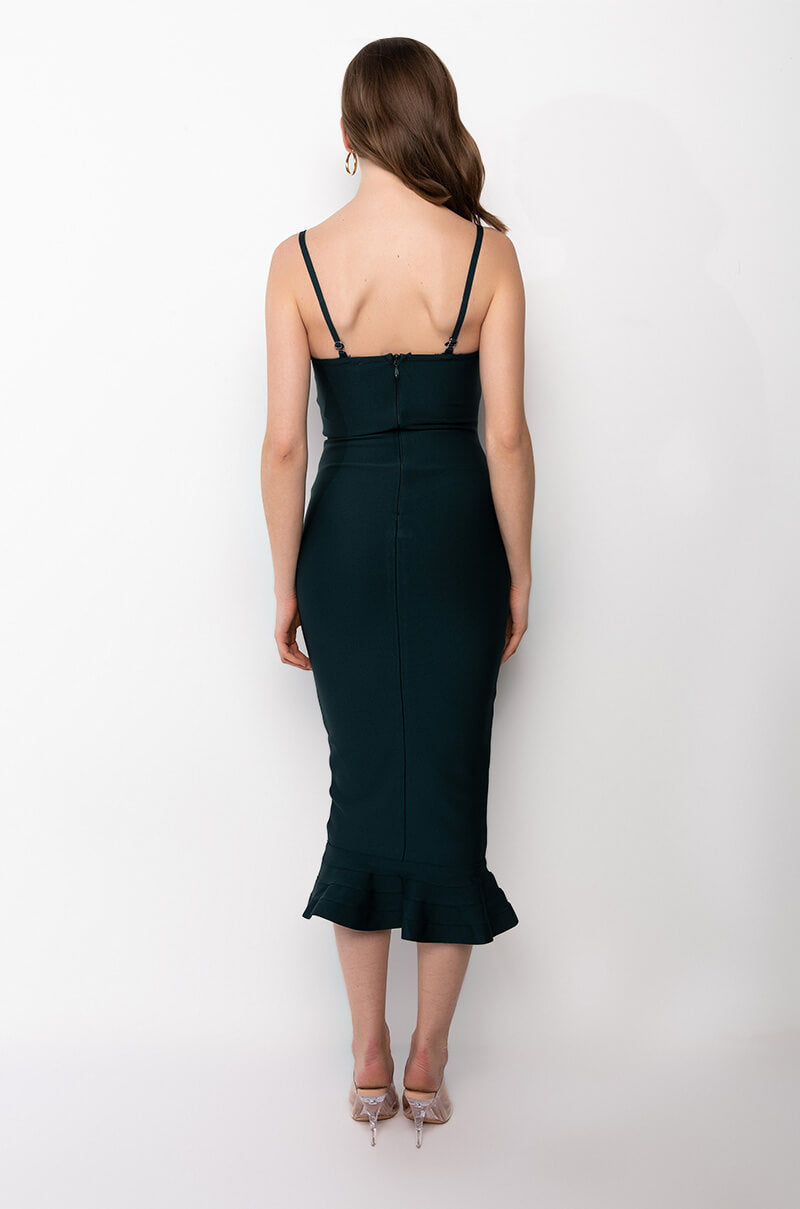 Detail View Smooth Moves Bandage Midi Dress