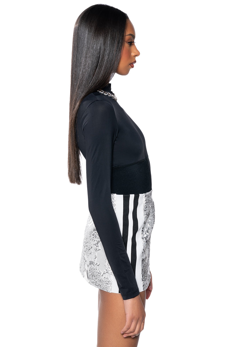 Full View Snatched Corset Long Sleeve Bodysuit