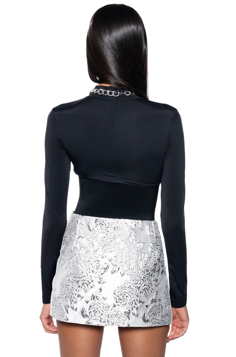 Extra View Snatched Corset Long Sleeve Bodysuit