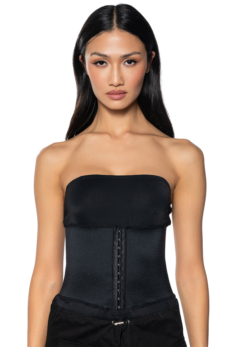 Front View Snatched Corset Strapless Bodysuit