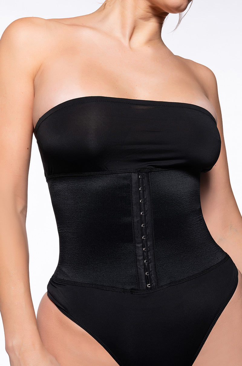 Front View Snatched Corset Strapless Bodysuit