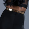 Front View Snatched Gold Waist Belt