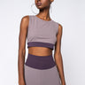 Front View Snatched Version 2.0 Cropped Top in Purple