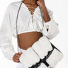 Front View Snow Bunny Fur Clutch