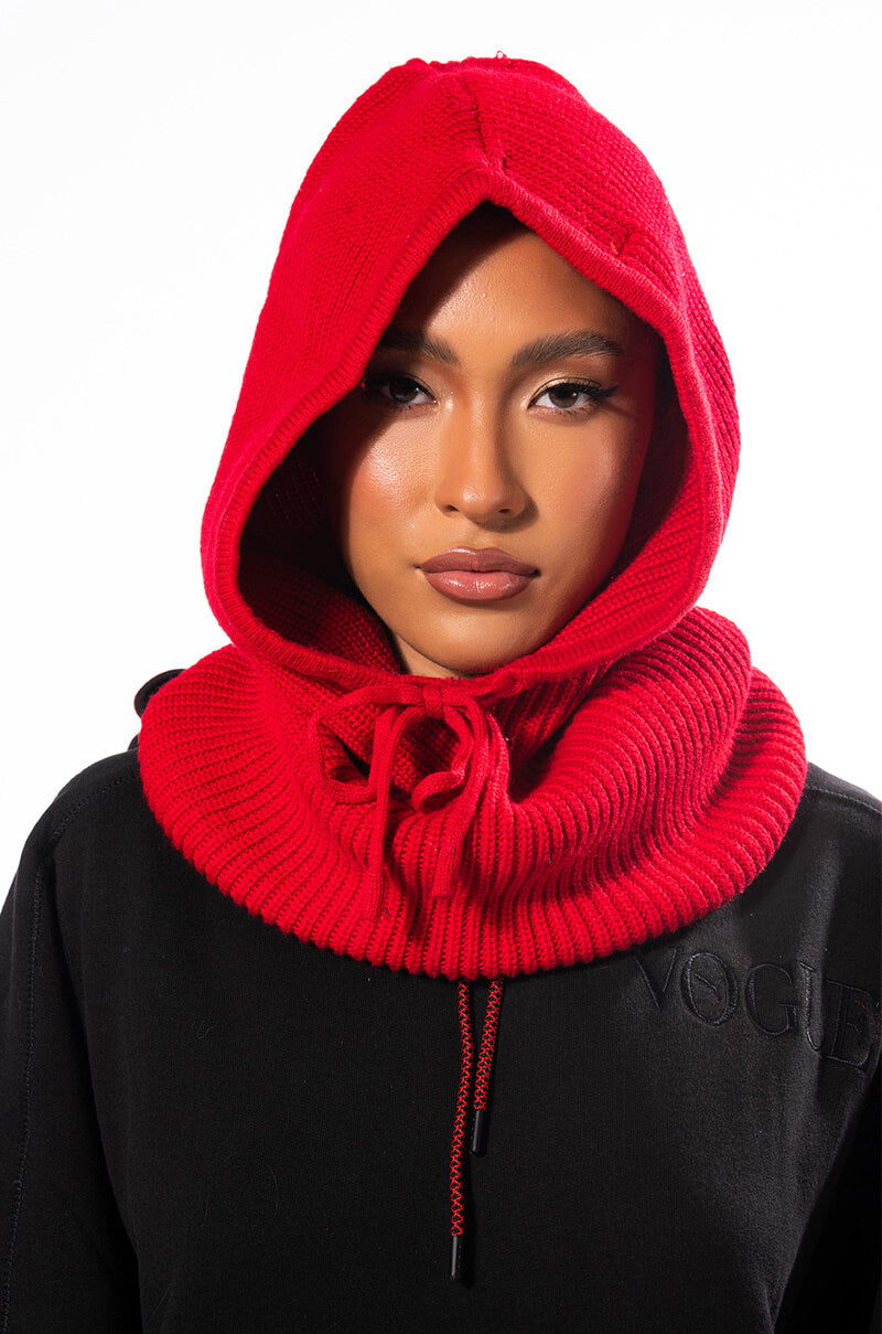 Front View Snow Day Snood Scarf