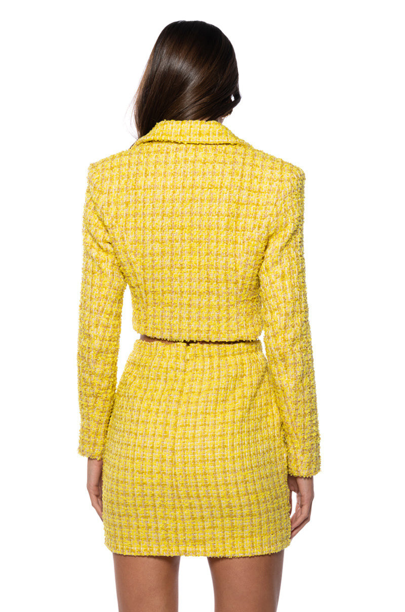 Extra View So Cher Tweed Mini Skirt Set