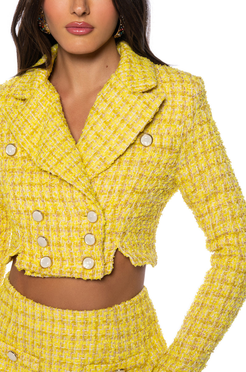 Extra View So Cher Tweed Mini Skirt Set