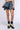 Front View So Complicated Multi Denim Mini Skirt