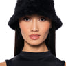 Front View So Cozy Faux Fur Bucket Hat