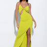 Front View So Hot High Slit Maxi Dress