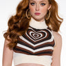 Front View So Hypnotized With You Mock Neck Sweater Top