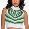 Front View So Hypnotized With You Mock Neck Sweater Top