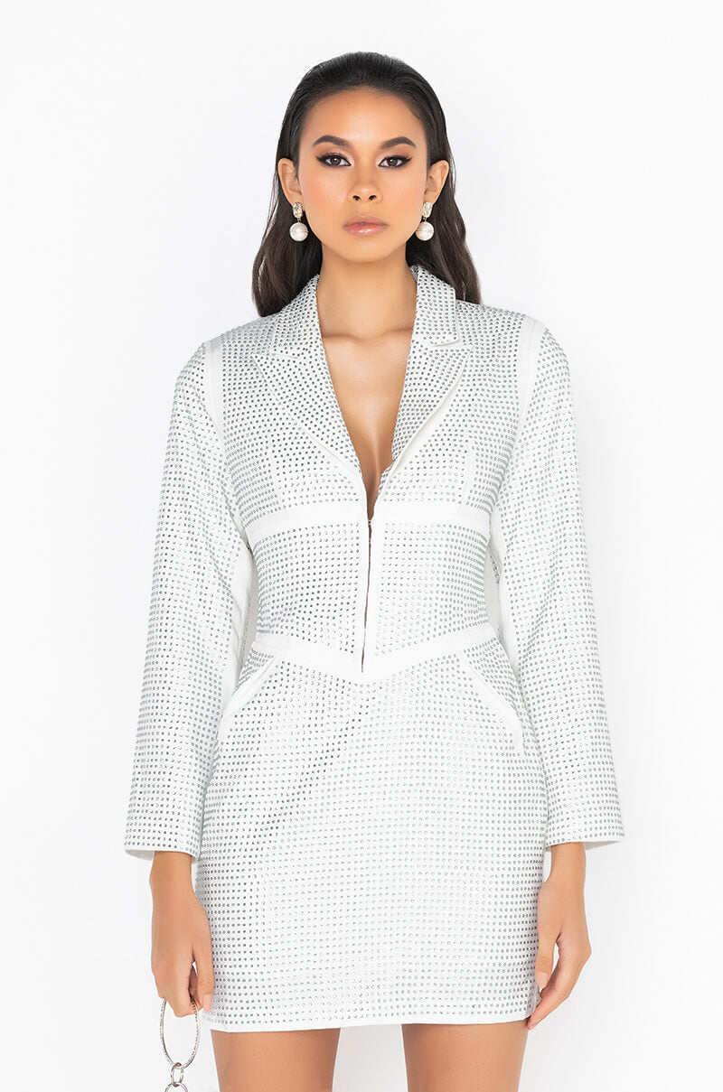 Side View So Into You Rhinestone Blazer Dress