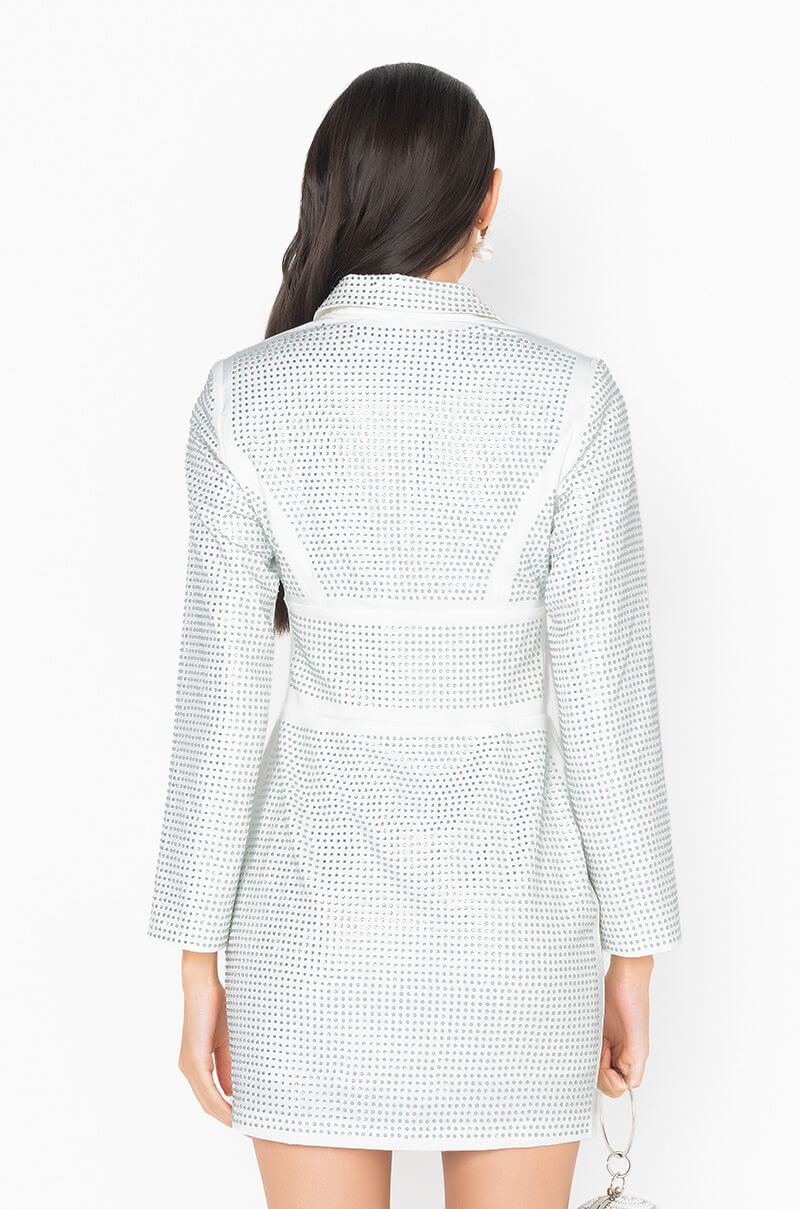 Detail View So Into You Rhinestone Blazer Dress