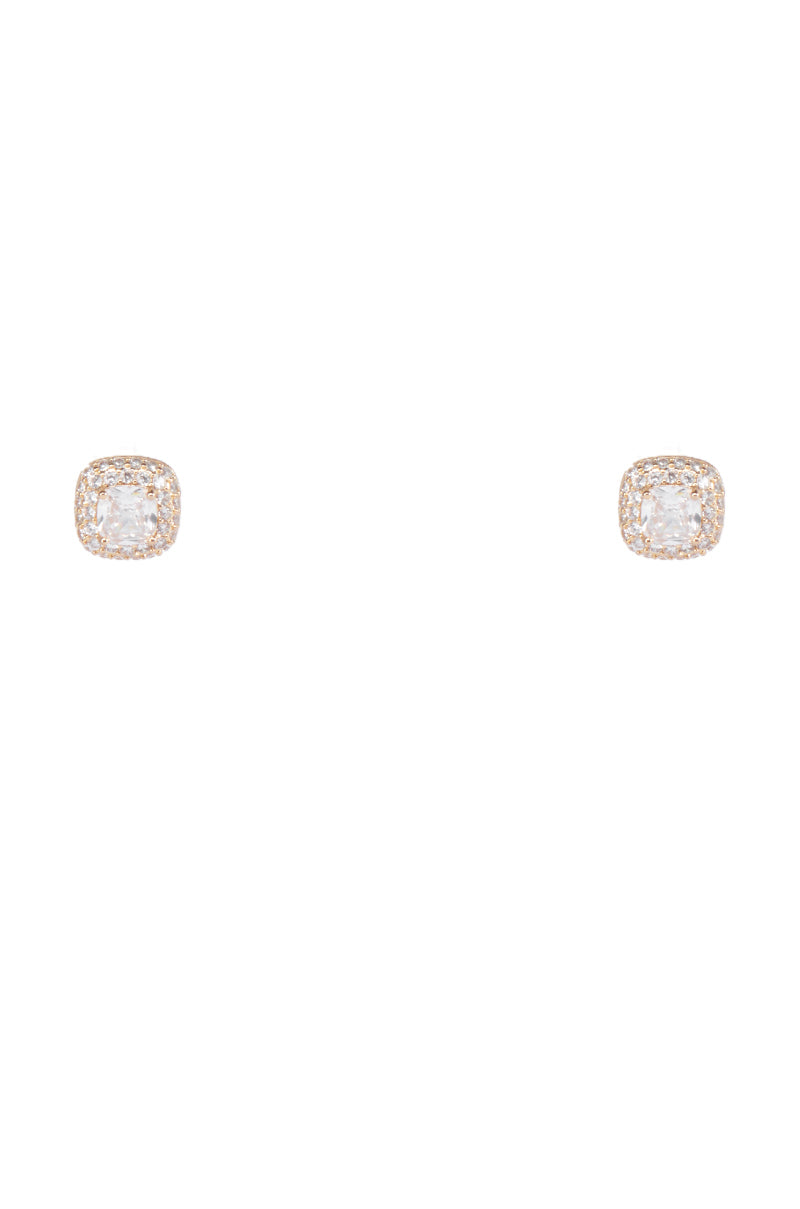 Side View So Royal Pave Stud In Gold  0