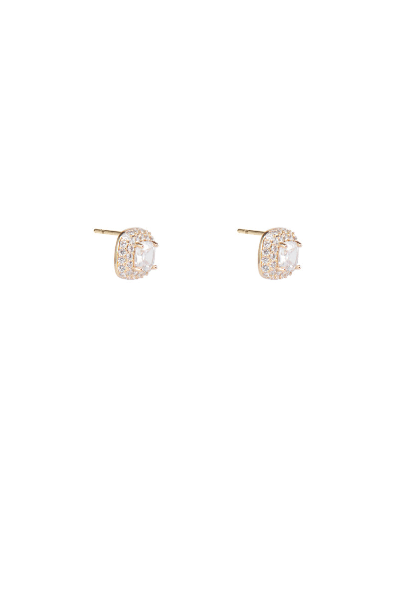 Back View So Royal Pave Stud In Gold  1