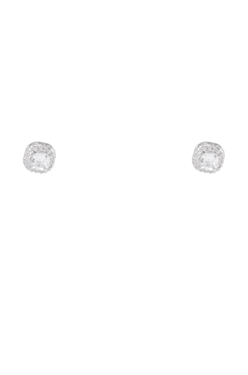 Side View So Royal Pave Stud In Silver 1