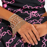 Front View So True Bestie Icy Lacy Fringe Rhinestone Statement Bracelet