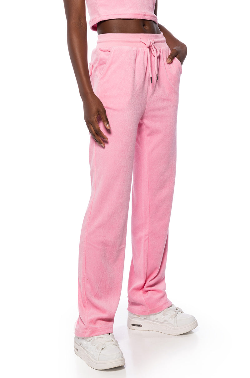 Front View Soft Spot Flared Lounge Pants