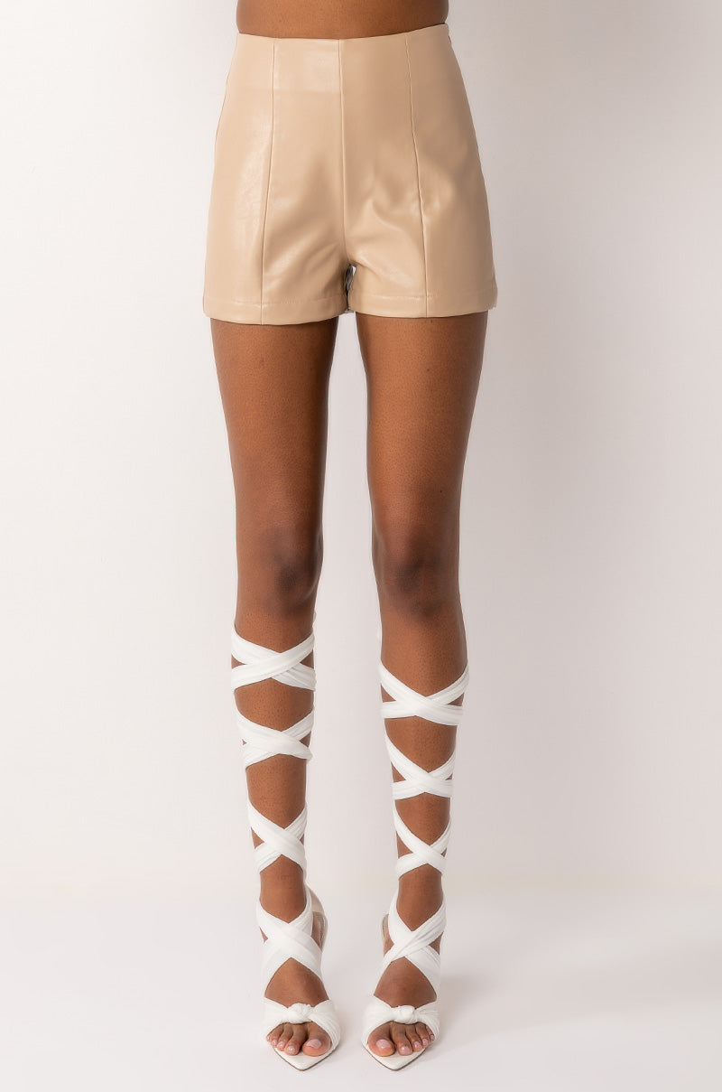 Full View Soho Faux Leather Booty Short