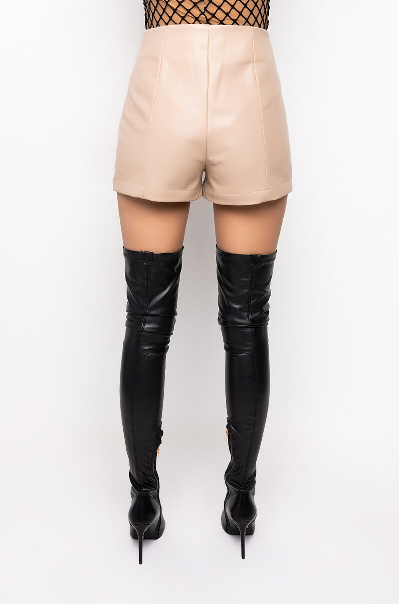 Full View Soho Faux Leather Booty Short