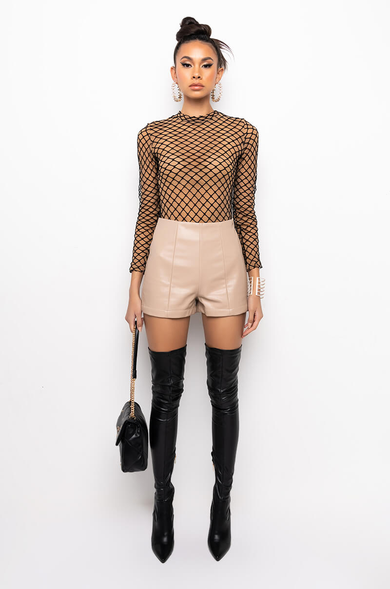 Extra View Soho Faux Leather Booty Short