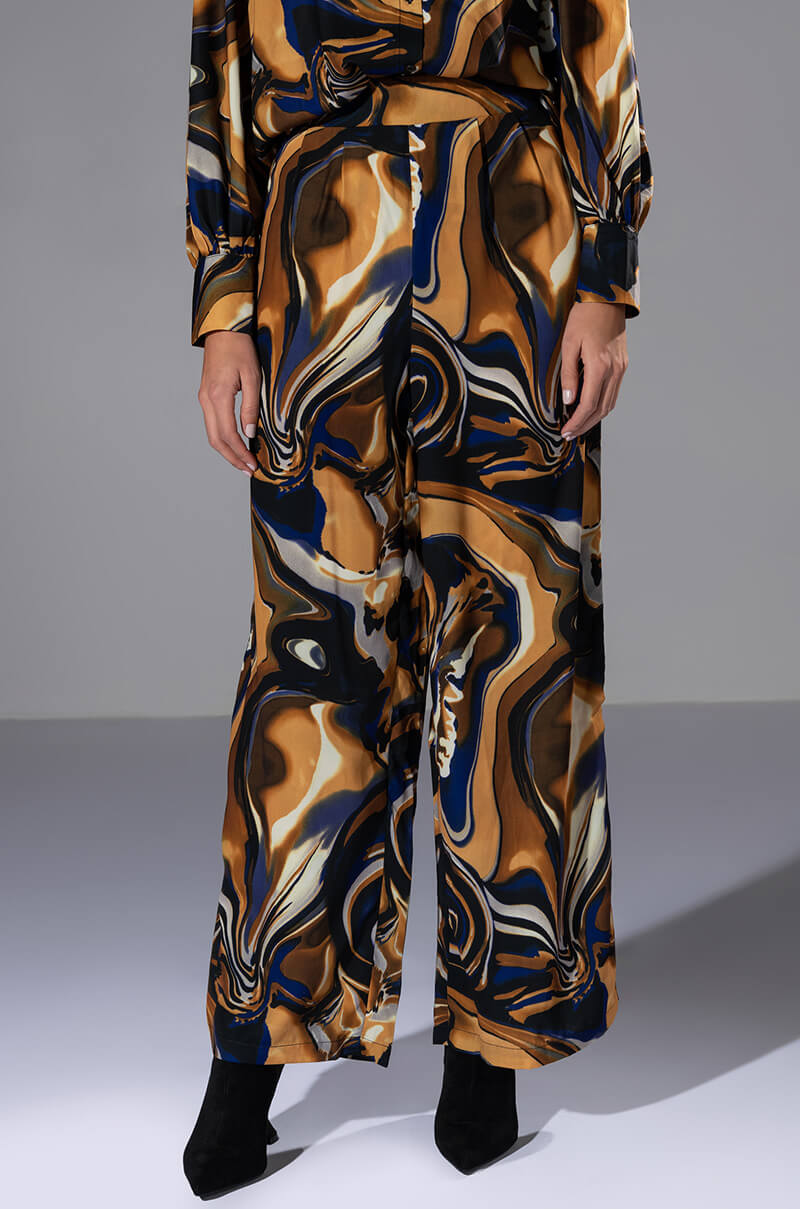 Front View Solaris Printed Palazzo Pant