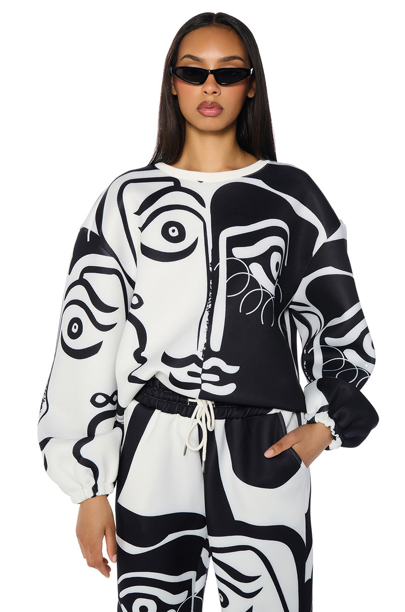 Front View Somebody I Used To Know Pull Over Sweatshirt