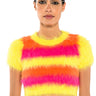 Front View Something About The Sun Short Sleeve Sweater