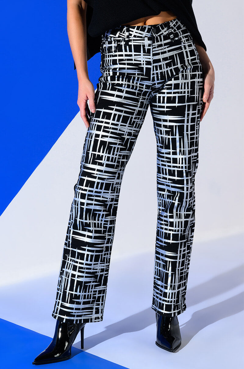 SOMETHING DIFFERENT METALLIC DETAILED JEANS view 0