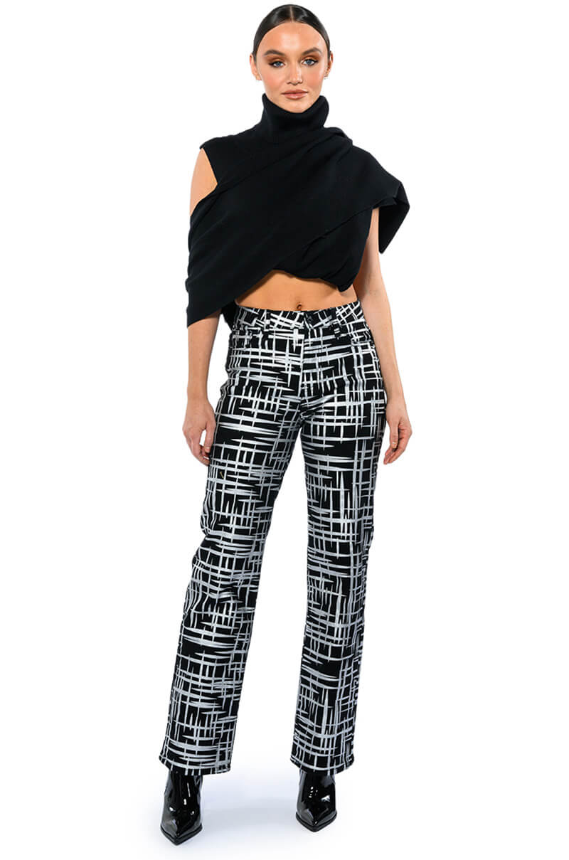 Detail View Something Different Metallic Detailed Jeans